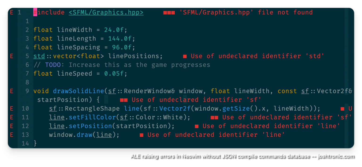 ALE Syntax
Errors