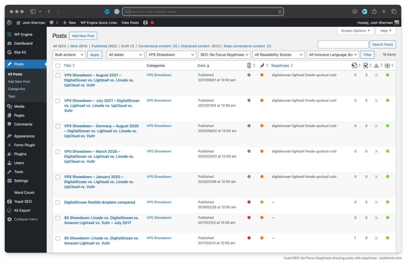 Yoast SEO No Focus Keyphrase Filter Not Working