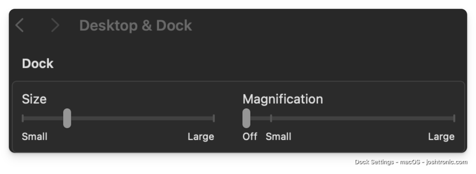 how to set dock icon size on macOS from the command-line
